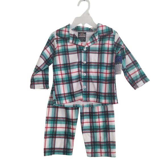 12M New Plaid Super Soft Pajama Set - Picture 1 of 3